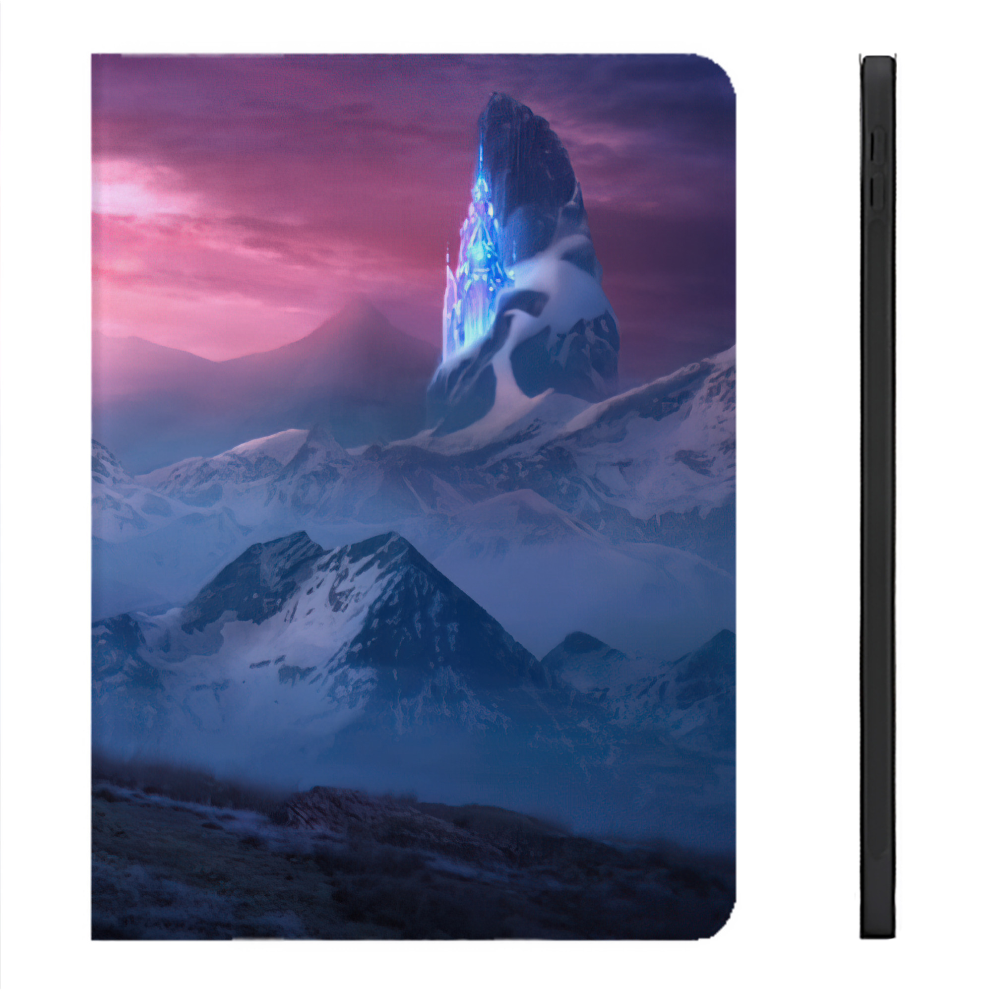 （画像用） アナと雪の女王 アンナ エルサ Frozen Anna Elsa IPadケース ペンホルダー付き ブックスタイルデザイン